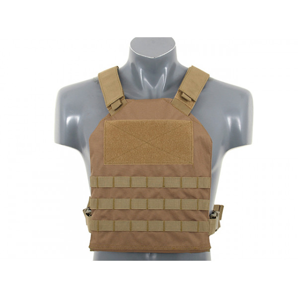 SIMPLE PLATE CARRIER WITH DUMMY SOFT ARMOR INSERTS - COYOTE [8FIELDS]